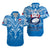 Custom Polynesian Couple Outfits Samoa Rugby Matching Dress and Hawaiian Shirt Toa Samoa Blue Style LT2 - Polynesian Pride