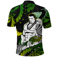 Custom Samoan Warrior Pride Samoa Polynesia Polo Shirt LT2 BLACK - Polynesian Pride