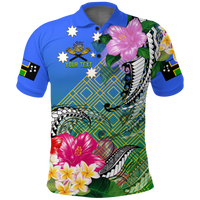 Custom South Sea Islanders Kanakas Hibiscus Polynesia Polo Shirt LT2 BLUE - Polynesian Pride
