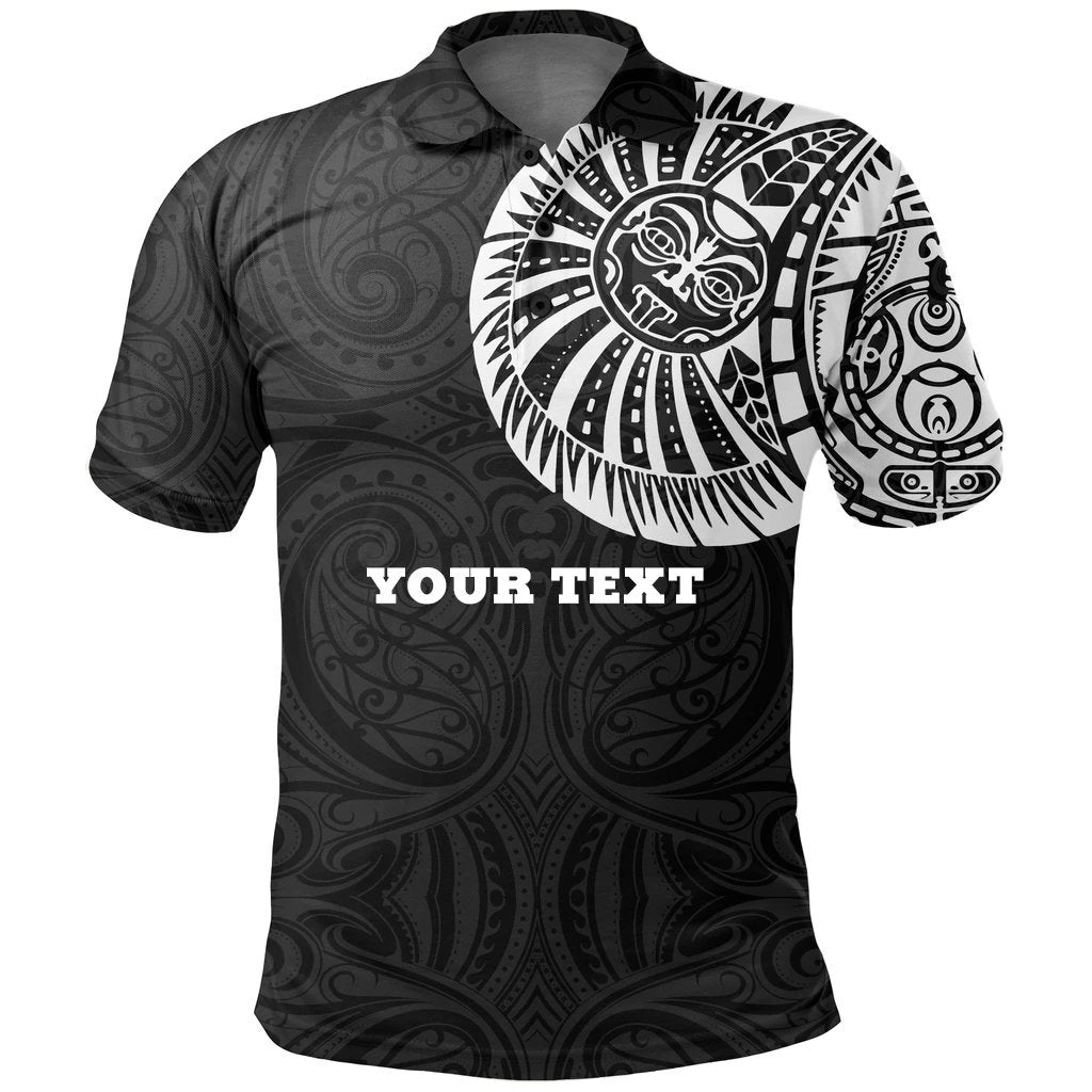 Maori Polo Shirt, Maori Warrior Tattoo Golf Shirts White Customized Unisex Black - Polynesian Pride