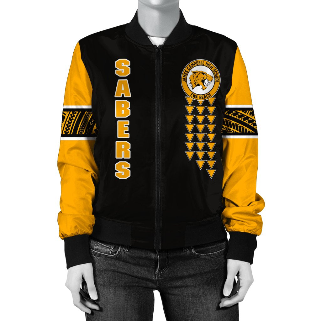 (Personalized) Hawaii Bomber Jacket - James Campbell High Custom Your Class Bomber Jacket AH - Polynesian Pride