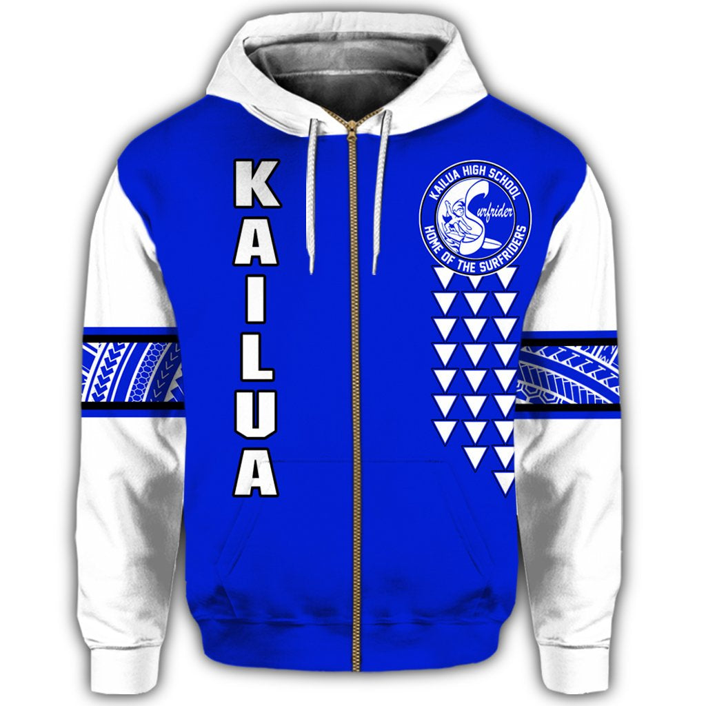 Custom Hawaii Hoodie Kailua High Custom Your Class Zip Hoodie - Polynesian Pride