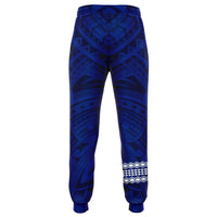 Hawaii Kanaka Map Blue Kakau Joggers - Polynesian Pride