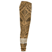 Hawaii Warrior Map Gold Kakau Joggers - Polynesian Pride