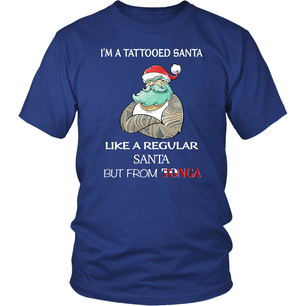 Tonga T Shirt Im A Tattooed Santa - Polynesian Pride