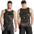 Chuuk Polynesian Custom Personalised Men's Tank Top - Gold Tribal Wave Black - Polynesian Pride