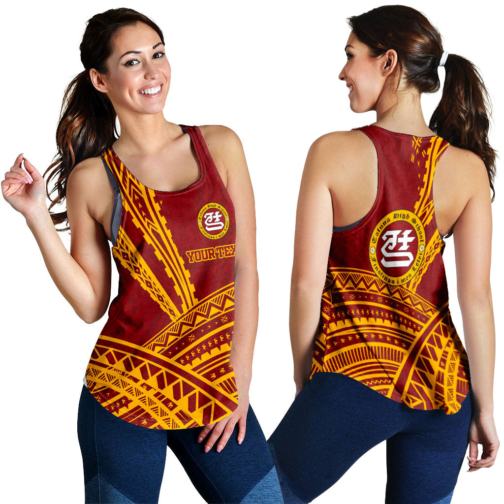 (Custom Personalised) Tafuna High School American Samoa Pride Women Tank Top - LT12 Red - Polynesian Pride