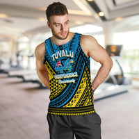 (Custom Personalised) Tuvalu Men Tank Top 44th Independence Anniversary - Tribal Pattern - LT12 - Polynesian Pride