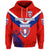 Custom Papua New Guinea Central Dabaries Hoodie Rugby Red, Custom Text and Number LT8 - Polynesian Pride
