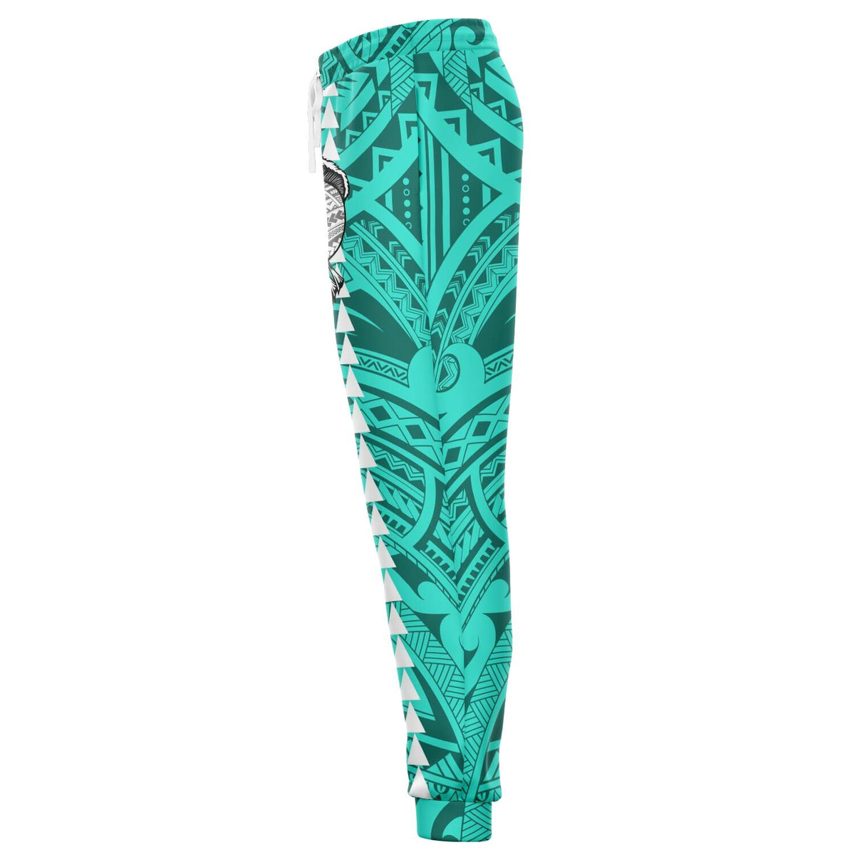 Hawaii Warrior Map Turquoise Kakau Joggers - Polynesian Pride