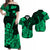 Hawaii Matching Dress and Hawaiian Shirt Polynesia Green Ukulele Flowers LT13 Green - Polynesian Pride
