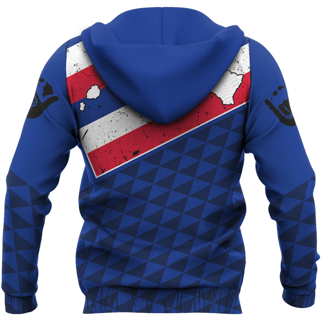 Hawaii Old Flag Zipper Hoodie - Polynesian Pride