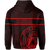 Polynesian Kakau Kanaka Seal of Hawaii Zip Hoodie Red - Polynesian Pride