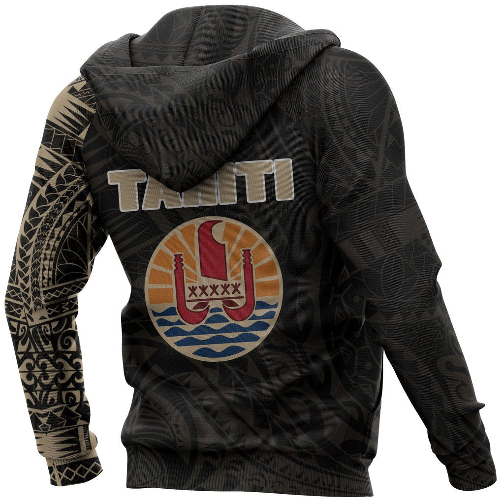 Tahiti Polynesian Hoodie Tahiti Flag Polynesian Tattoo - Polynesian Pride