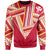 Hawaii Sweatshirt - Football Jersey Style - Red And White - AH - Polynesian Pride