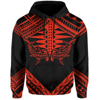 Hawaii Shark Polynesian Kanaka Red Hoodie Candy Style - Polynesian Pride