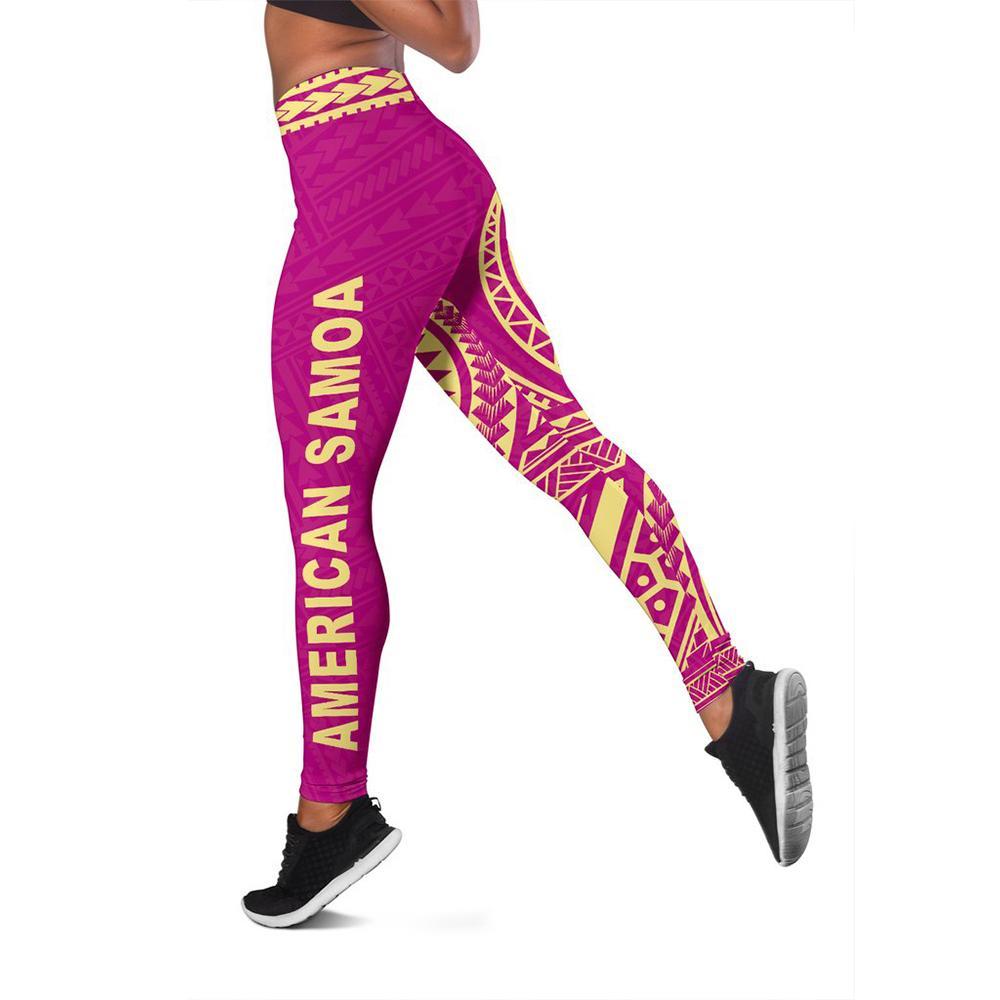 Neo American Samoa Leggings (Pink) A6 - Polynesian Pride
