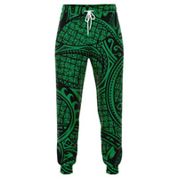 Polynesian Maori Lauhala Green Joggers Unisex Green - Polynesian Pride
