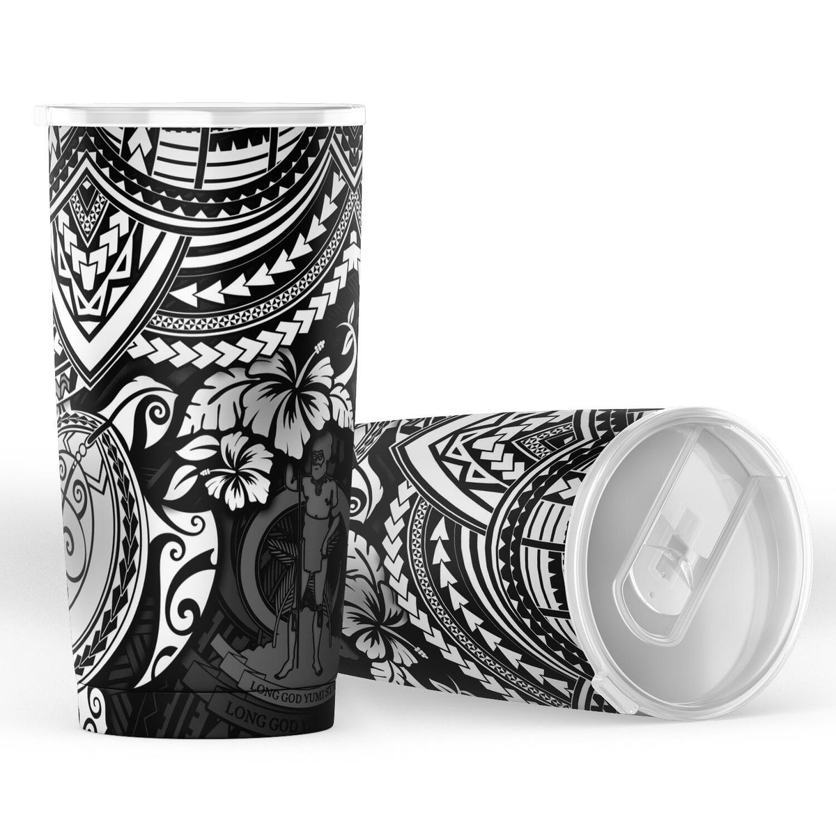 Vanuatu Polynesian Tumbler - White - Polynesian Turtle - Polynesian Pride