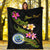 Federated States Of Micronesia Custom Personalised Blanket - Plumeria Tribal - Polynesian Pride