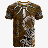 Cook Islands T Shirt Polynesian Boar Tusk Unisex Brown - Polynesian Pride