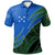 Solomon Islands Polo Shirt Custom Symmetrical Lines Unisex Blue - Polynesian Pride