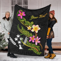 Kosrae Polynesian Custom Personalised Blanket - Plumeria Tribal - Polynesian Pride