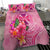 Wallis And Futuna Polynesian Custom Personalised Bedding Set - Floral With Seal Pink - Polynesian Pride