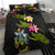 Solomon Islands Polynesian Custom Personalised Bedding Set - Plumeria Tribal - Polynesian Pride