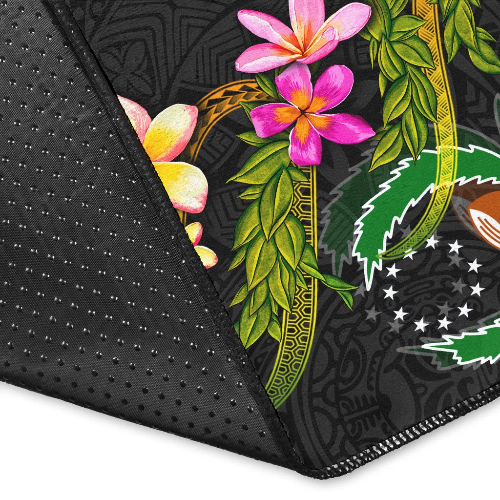 Pohnpei Polynesian Custom Personalised Area Rug - Plumeria Tribal - Polynesian Pride