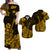 Hawaii Matching Dress and Hawaiian Shirt Polynesia Gold Ukulele Flowers LT13 Gold - Polynesian Pride
