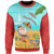 Mele Kalikimaka Sweatshirt - Santa Claus On The Beach Unisex Red - Polynesian Pride