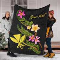 Hawaii Polynesian Custom Personalised Blanket - Plumeria Tribal - Polynesian Pride