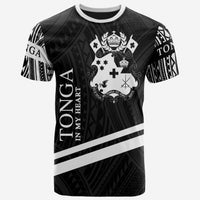 Tonga T Shirt In My Heart Style Polynesian Patterns Unisex Black - Polynesian Pride