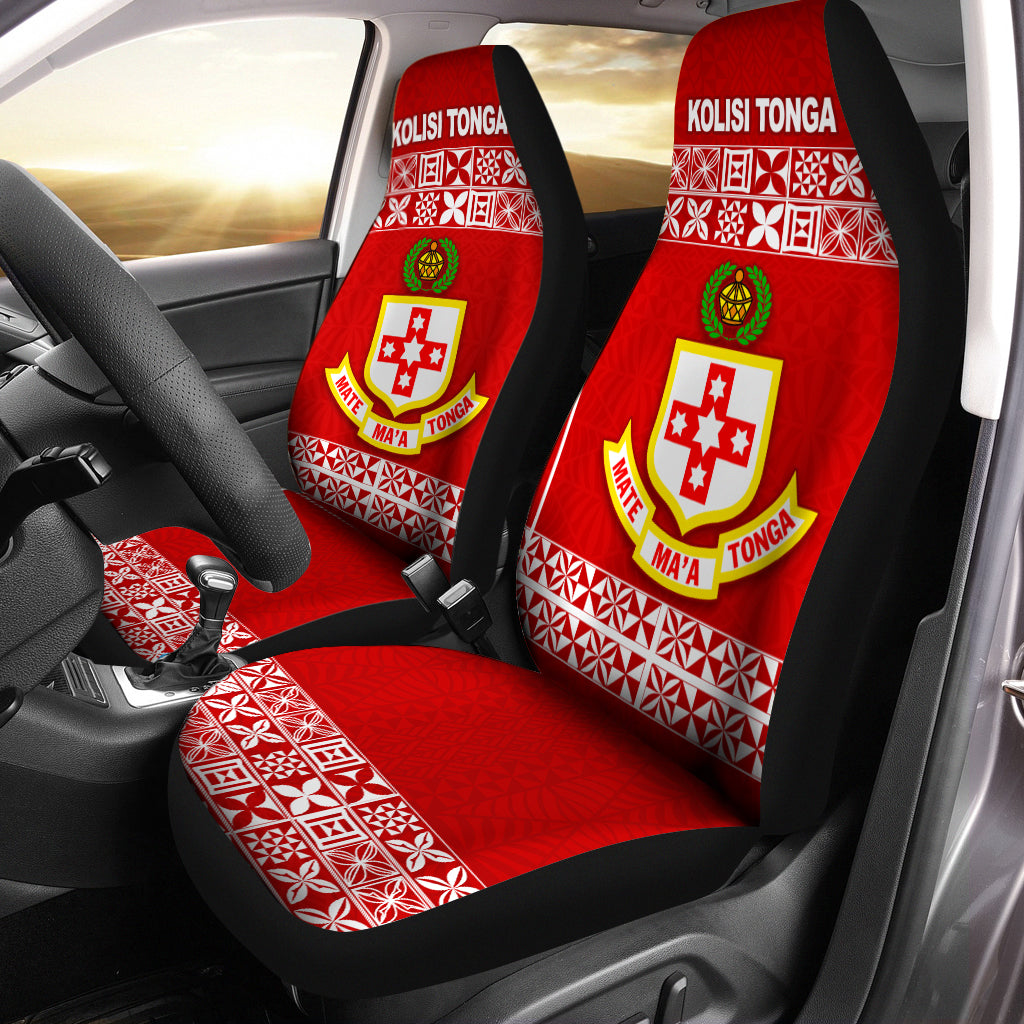 Kolisi Tonga Car Seat Covers LT13 Universal Fit Red - Polynesian Pride
