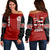 (Personalised) Hawaii - Farrington High Custom Your Class Women's Off Shoulder Sweatshirt AH Red - Polynesian Pride