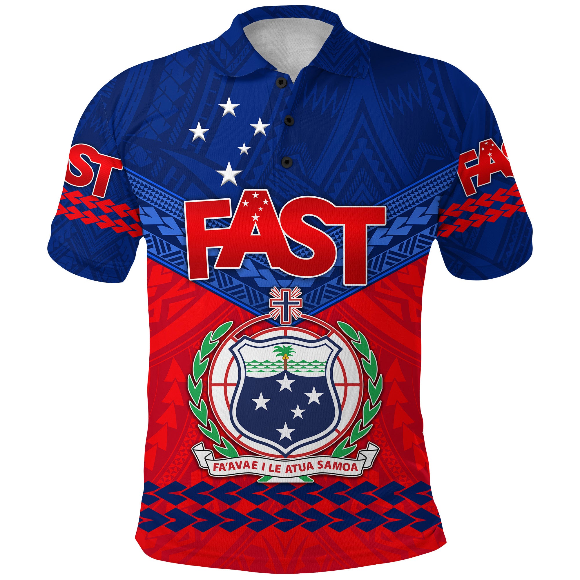 Samoa FAST Party Polo Shirt Simple Style LT8 - Polynesian Pride