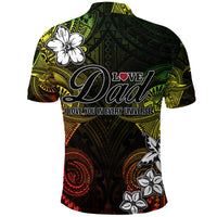 Custom Polynesian Fathers Day Polo Shirt I Love You In Every Universe Reggae LT8 - Polynesian Pride