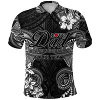Custom Polynesian Fathers Day Polo Shirt I Love You In Every Universe Black LT8 Black - Polynesian Pride