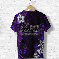 Custom Polynesian Fathers Day T Shirt I Love You In Every Universe Purple LT8 - Polynesian Pride