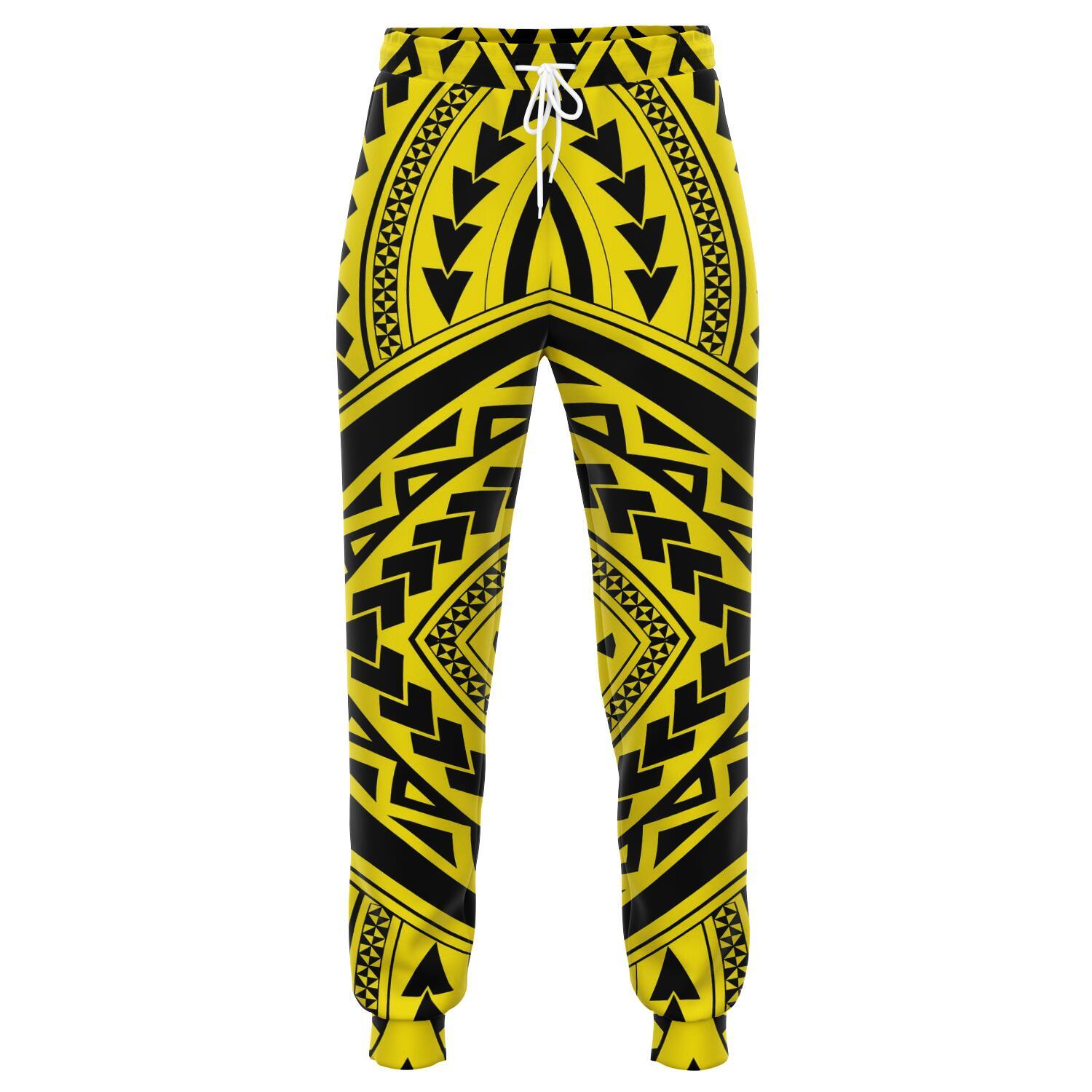 Polynesian Tradition Yellow Joggers Unisex Yellow - Polynesian Pride