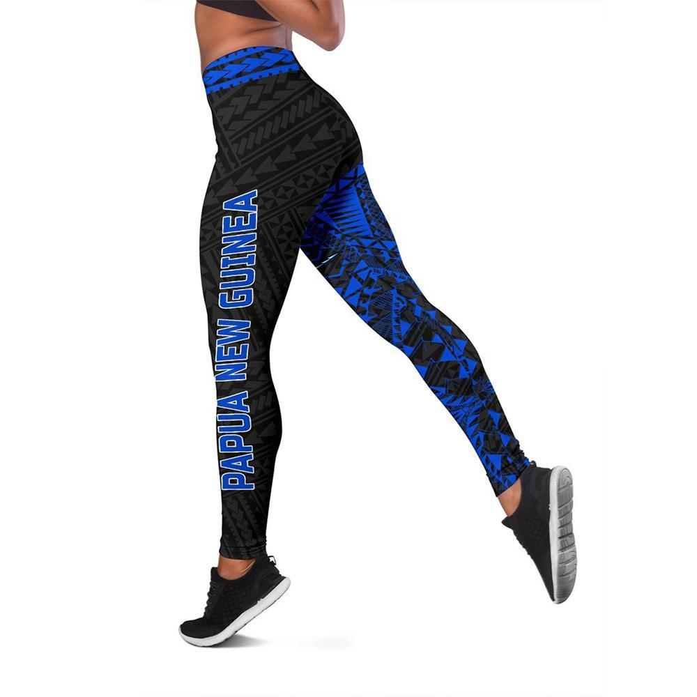Papua New Guinea 1st Leggings (Blue) A6 - Polynesian Pride