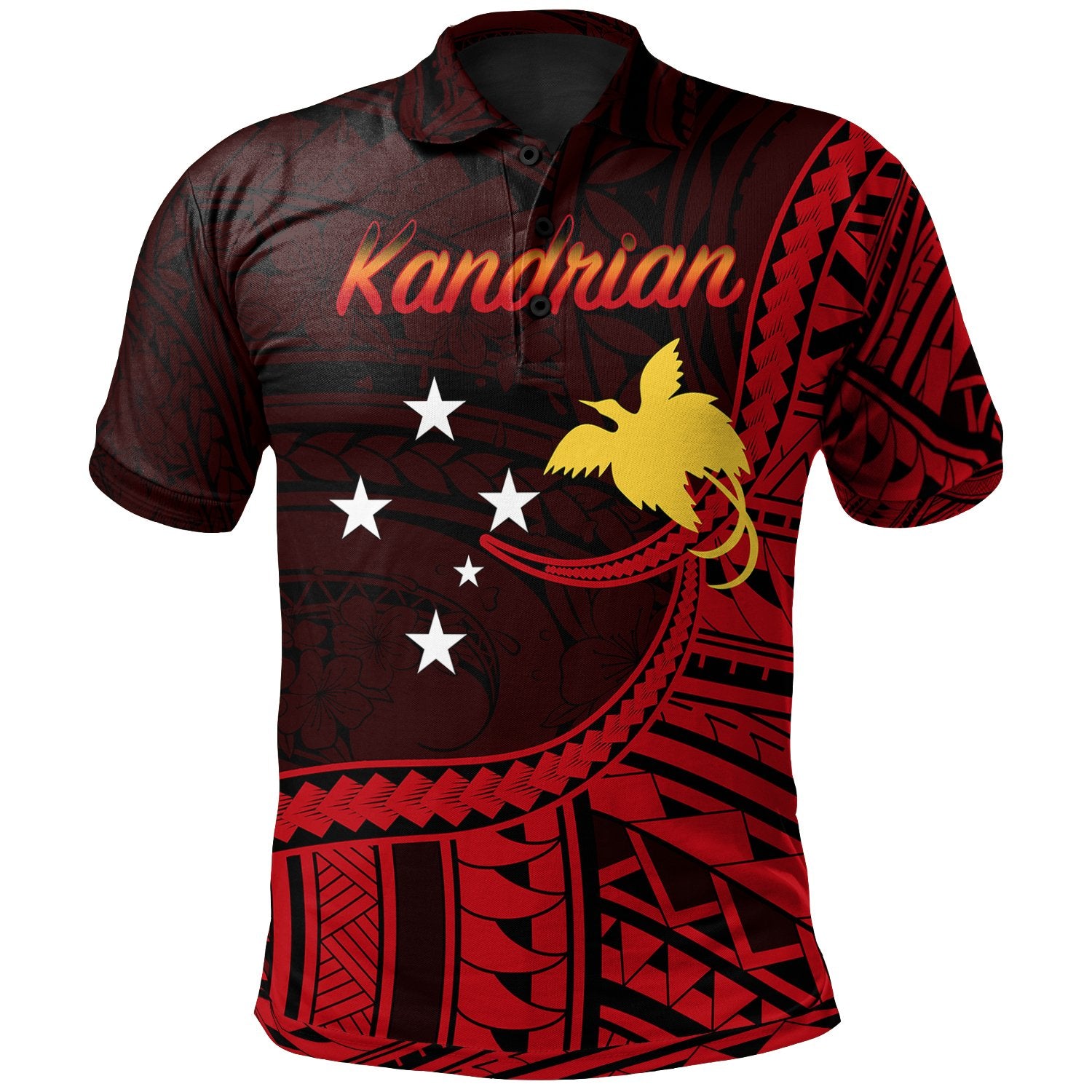 Papua New Guinea Polo Shirt Kandrian Polynesian Patterns Unisex Black - Polynesian Pride