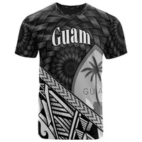Guam T Shirt Black Tapa Patterns With Bamboo Unisex Black - Polynesian Pride