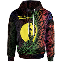 New Caledonia Hoodie Tadine Wings Style Flag Color Unisex Black - Polynesian Pride