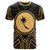 Chuuk State T Shirt Chuuk State Seal Tribal Gold Color Patterns Unisex Black - Polynesian Pride