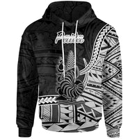 New Caledonia Islands Hoodie Paita Seal of New Caledonia Polynesian Patterns Unisex Black - Polynesian Pride
