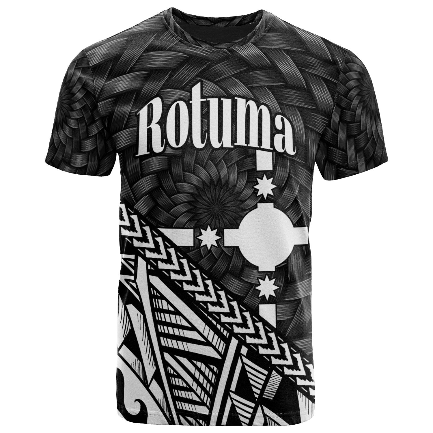 Rotuma T Shirt White Tapa Patterns With Bamboo Unisex Art - Polynesian Pride