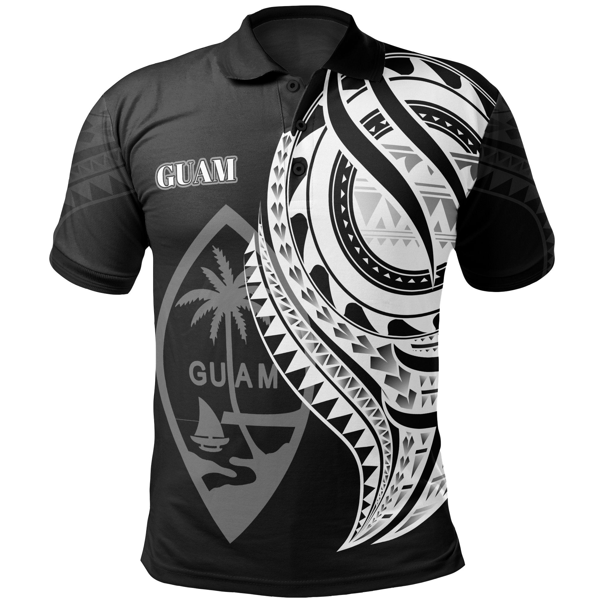 Guam Polo Shirt Polynesian Patterns Best Guam Ever Unisex Black - Polynesian Pride