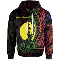 New Caledonia Hoodie Kaala Gomen Wings Style Flag Color Unisex Black - Polynesian Pride